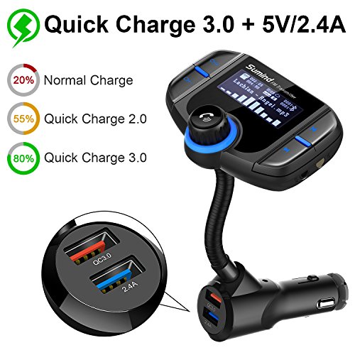 Sumind SUMIND-FM TRANSMITTER-01 Upgraded Version) Bluetooth Fm Transmitter, Sumind Wireless Radio Adapter Hands-Free Car Kit thumb #3