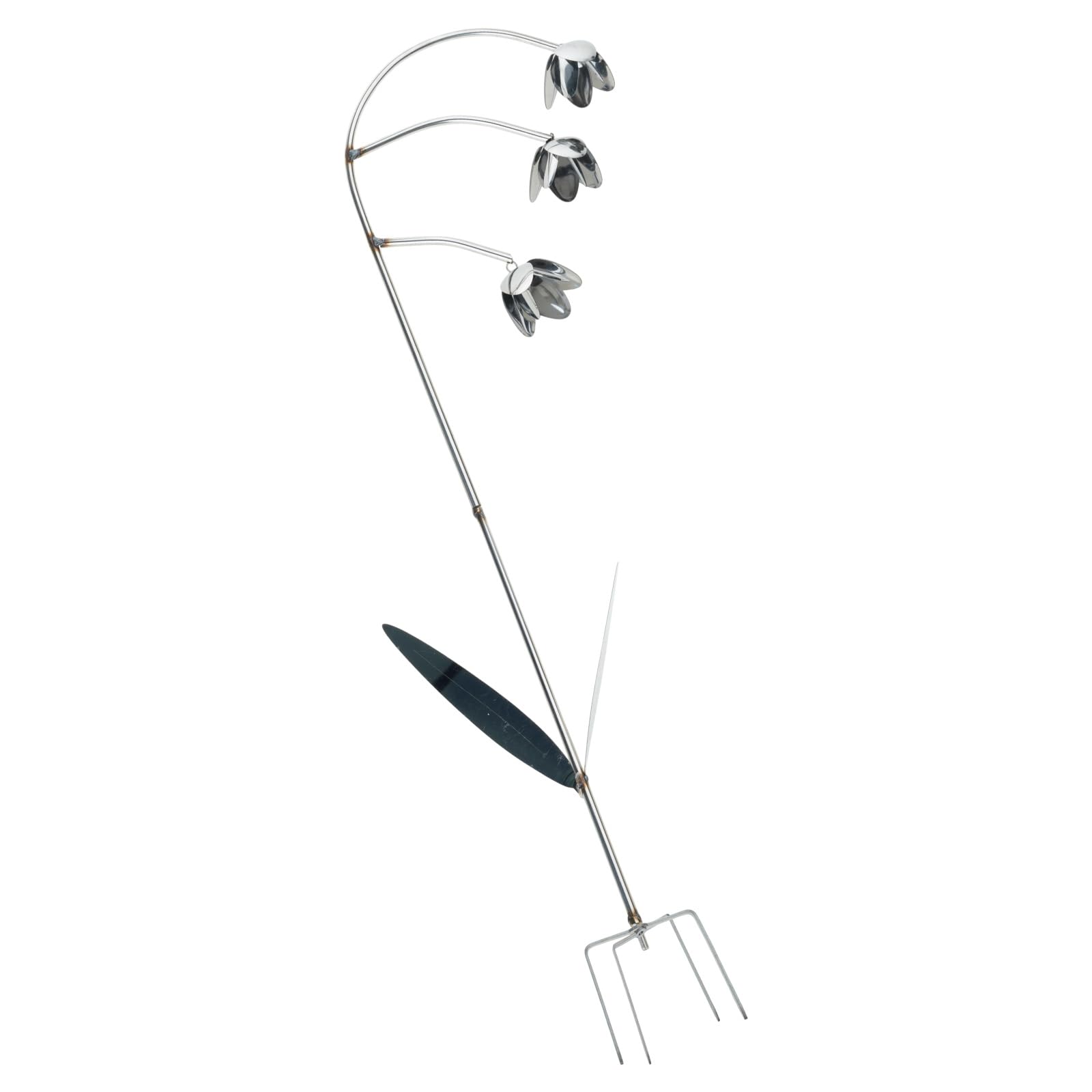 Farmhouse Iron Lilies of the Valleys Wind Chimes Garden Art Piece Sculpture for Outdoor Landscape Decoration Metal Lilies of the Valleys Sculpture