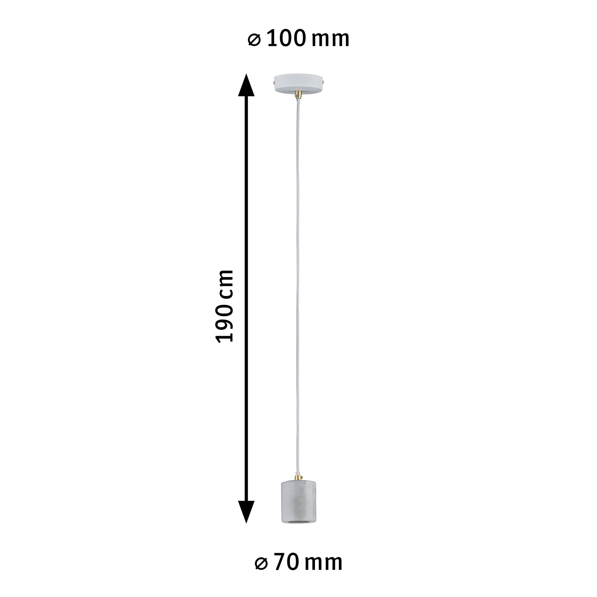 Paulmann 79750 Pendant luminaire Neordic Nordin max. 20 watt Pendant lamp White, Marble - Image 3