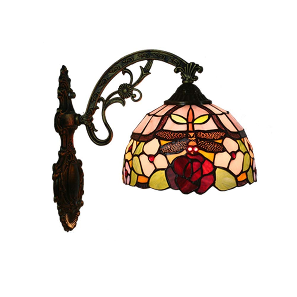 HYJAUSXB Wall Lamps Sconces Lighting luminaires Art Light Style Wall, 8 Inch Home Lamp Glass