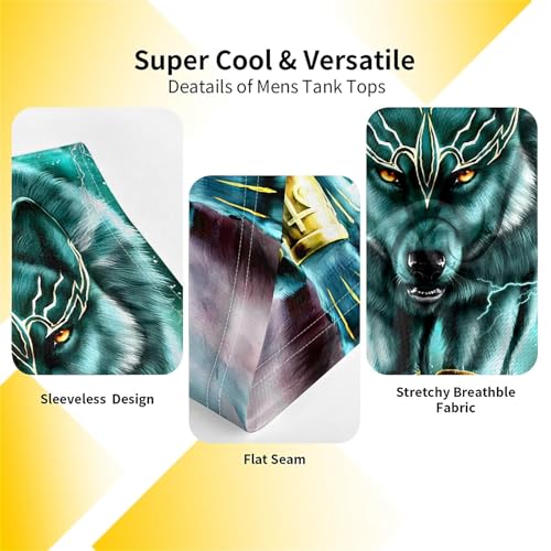 Cool Skull Mens Beach Tank Tops Novelty Graphic Quick Dry Sleeveless Shirt for Beach Workout S-4XL3