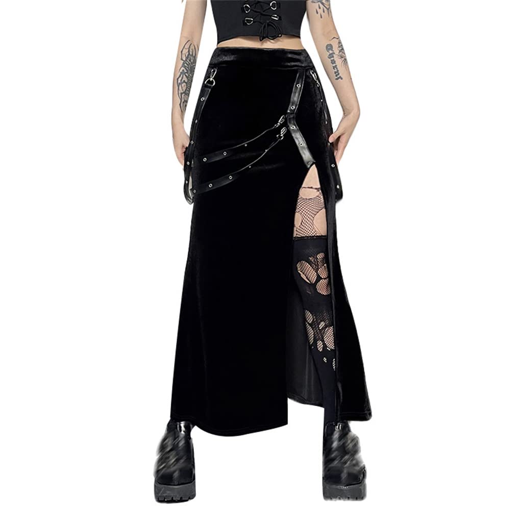 Goth Mini Skirts for Women Emo Alt Fairy Grunge Skirts for Teen Girls