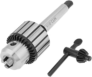 MT2-B16 Arbor Key Type Drill Chuck Carbide Steel Self Tighten Lathe Drill Chuck for Impact Driver 1-13mm Capacity