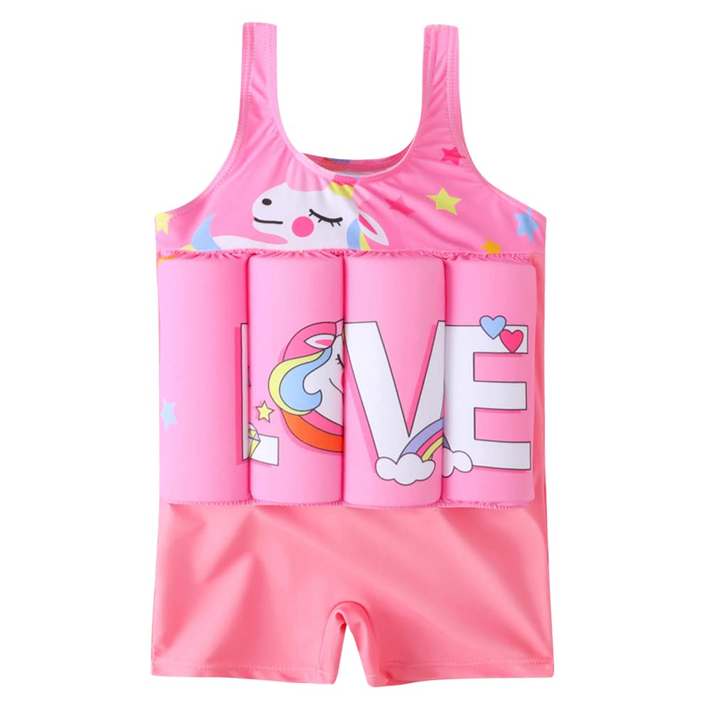 IWEMEK Boys Girls Floatation Swimsuit with Adjustable Buoyancy Baby One Piece Swimwear Float Suit Swim Vest Bathing Suit