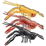 TRUSCEND Pre-Rigged Fishing Jigs, 1:50 Super Durable TPE Bass Fishing Lures, Well-Made Lifelike Soft Crayfish Swimbait, Weedless MarshSwamp Fishing Lure for Trout Crappie Walleye, Keep Separately!