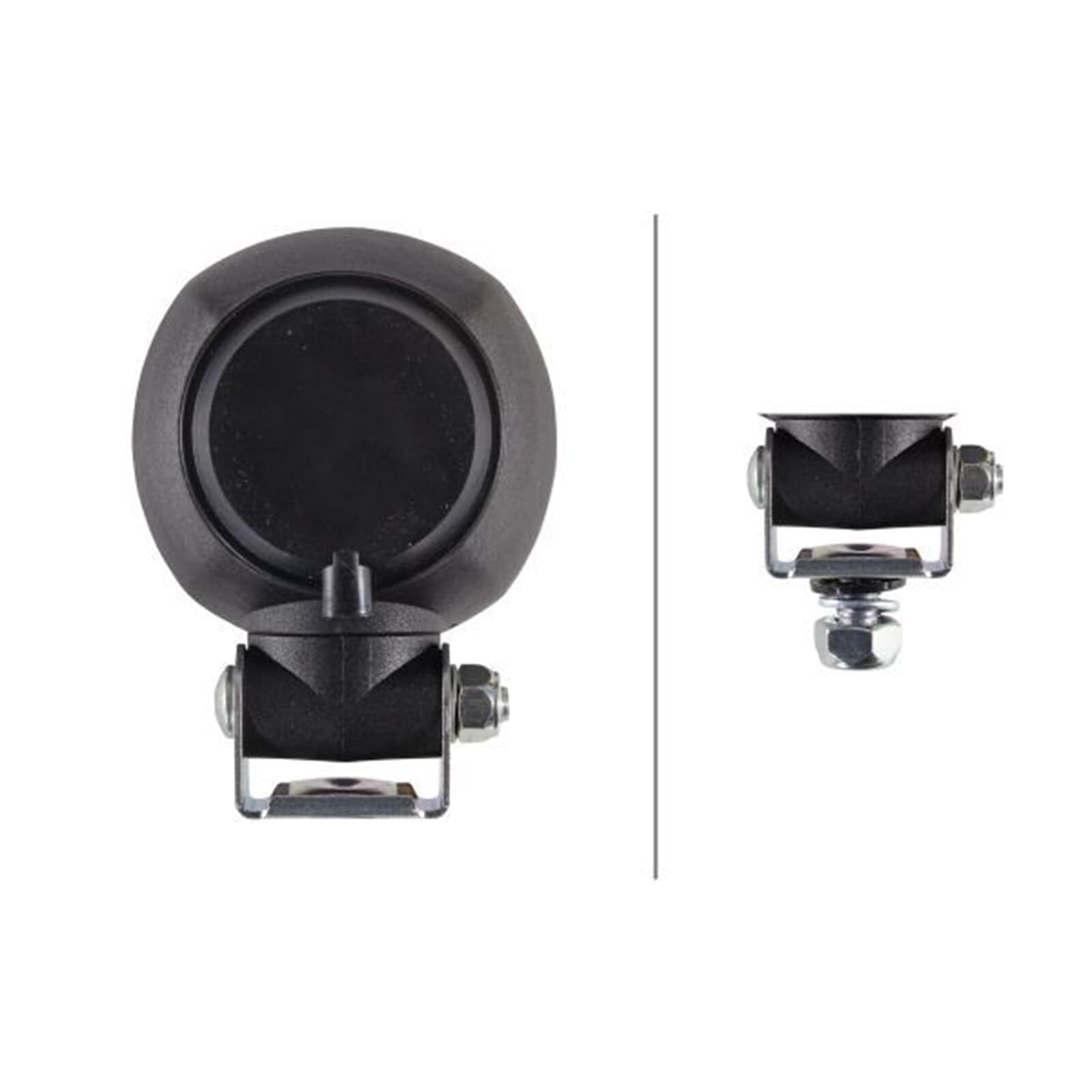 HELLA Halogen Oświetlenie pomocnicze - Modul 70 - 24V / 12V - Oprawa/przykręcany - stojący/Wychylny pałąk montażowy - Oświetlenie dalekosiężne - Wtyczki: otwarte końcówki kabla - 1G0 996 176-011