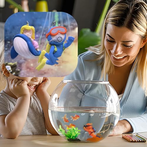 Image of 3 PCS Floating Fish Tank Decorations | Cute Diver Aquarium Decorations | Aquarium Decorations Accessories | for All Kinds of Fish Tanks