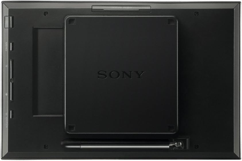 Nyuma view of the Sony DPF-V900 Digital Photo Frame showing the power input and stand.