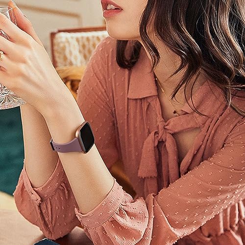 Correas delgadas de silicona para Fitbit Versa 2, 5 unidades miniatura 5