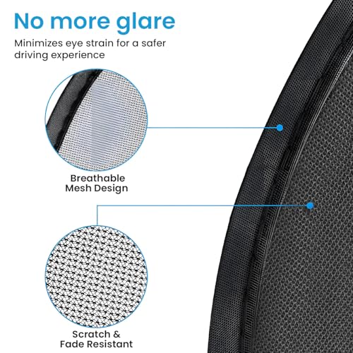 Image of Pivalo Fabric Universal Car Curtains Sun Shade Cover Interior Accessories for UV Rays Protection Side & Rear Windows Baby Sunshade Compatible with Maruti Suzuki Tata Punch & All Cars(Black,Pack of 4)