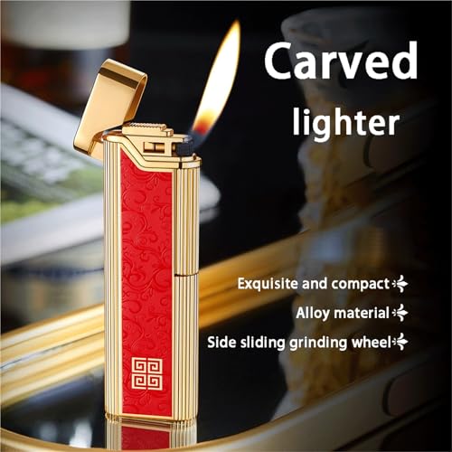 Encendedor portátil metálico compacto con llama oblicua 45° miniatura 2