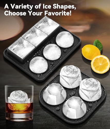Molde para cubitos de hielo con tapa 2.5 pulg miniatura 2