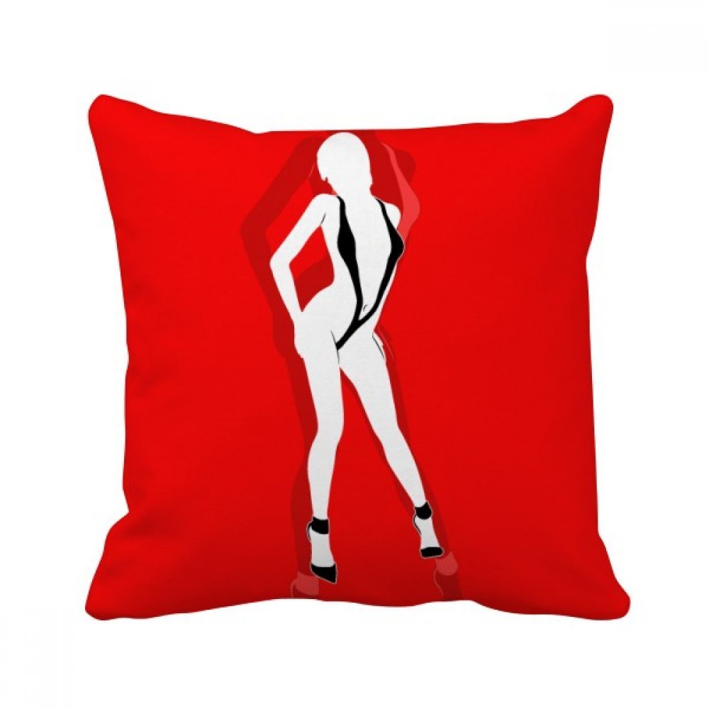 Coussin carré 40x40 cm Femme Bikini de DIYthinker pour décor de canapé salon