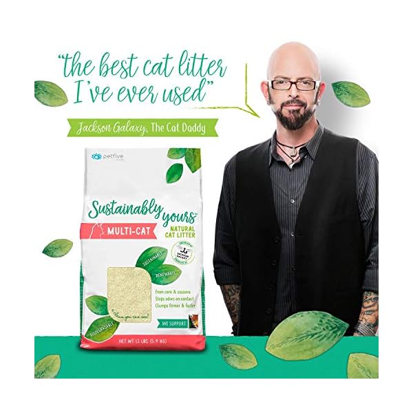 Sustainably Yours Natural Cat Litter, Large Grains, 10 lbs Gourmetian