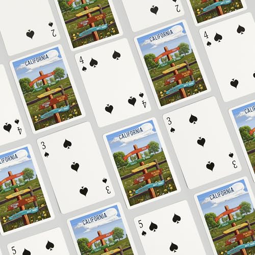 Baraja de cartas Poker California Signpost Orchard 52 piezas miniatura 4