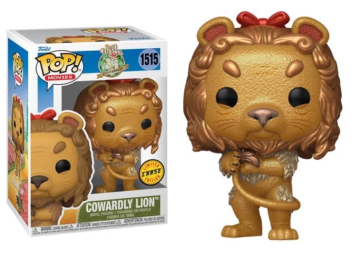 Funko The Wizard of Oz + Pop Protector: Pop! Movies Vinyl Figure 85th Set Bundled with ToyBop Brand Box Protector Collector Case (Cowardly Lion Gold Metallic Chase)