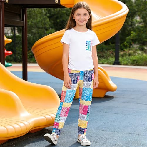 Image of 4-7T Kids Toddler Girls Print Outfits Short sleeved Flower Printed Top+Flower Print Pants Set