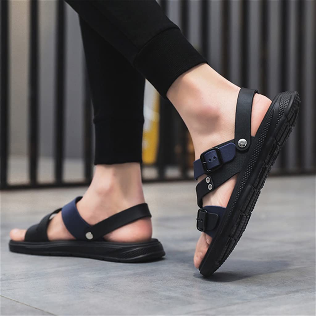 Sandali da Uomo Sandali Estivi per Il Tempo Libero da Spiaggia Scarpe da Esterno Sandali da Uomo Casual retrò Comodi da Esterno Sneakers (Color : D, Size : 44) (D 45 EU)