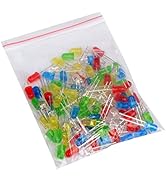 Youmile 100-Pack LED Round Red Yellow Green Blue White Light emitting diode Mix Color 5mm
