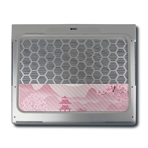 Image of MightySkins Carbon Fiber Skin Compatible with Alienware X16 R1 (2023) Full Wrap Kit - Cherry Blossom Dream | Protective, Durable Textured Carbon Fiber Finish | Easy to Apply | Made in The USA