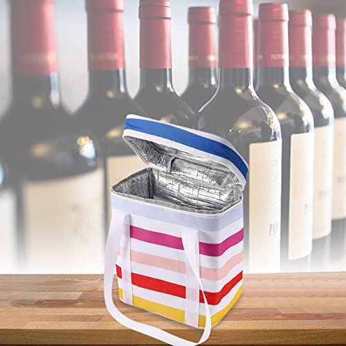 QCWN 4 Bottle Wine Bag,Wine Carrier,Insulated & Leakproof Wine Cooler Bag,Wine Tote Wine Bottle Bag For Travel Picnic Beach Camping,Wine Gifts For Women Wine Lover.Wine Accessories - Thumbnail 5