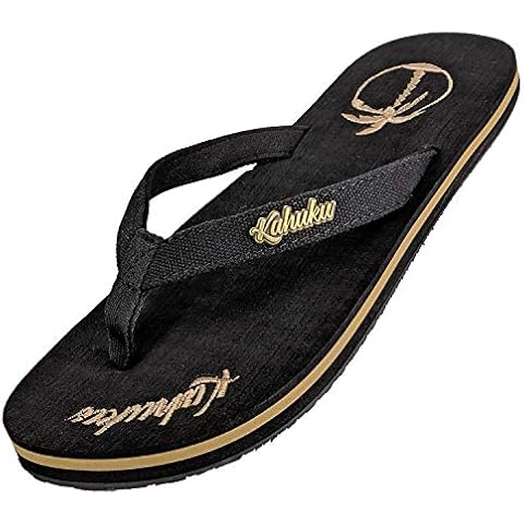 Kahuku - Women's Flip-Flops - Black Palm (8 UK) Cover