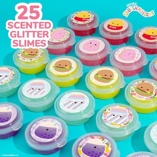 Image of Original Squishmallows Ultimate Compounds Set, 25-Pack, Scented Glitter Slimes, Slime Party Favors for Kids, Slime Bulk, Kids Party Favors Goodie Bags, Mini Slime, Sludge Toys