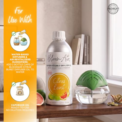 Image of Citrus Burst Diffuser Oil for Home Fragrance, 1 Litre Refill