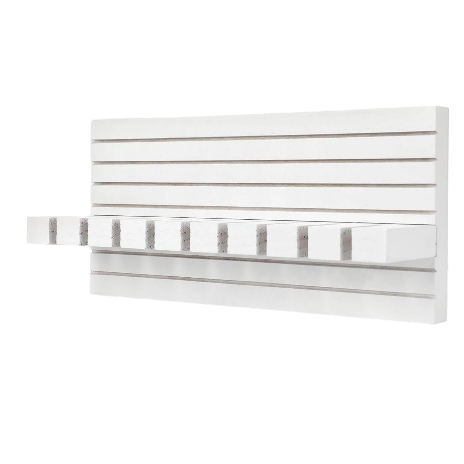 Porte-ceintures mural en bois véritable pour un rangement optimal des cravates de toute la famille