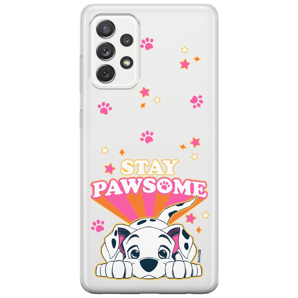 ERT GROUP mobile phone case for Samsung A52 5G / A52 LTE 4G / A52S 5G original and officially Licensed Disney pattern Dalmatian 007 adapted to the shape of the mobile phone, partially transparent