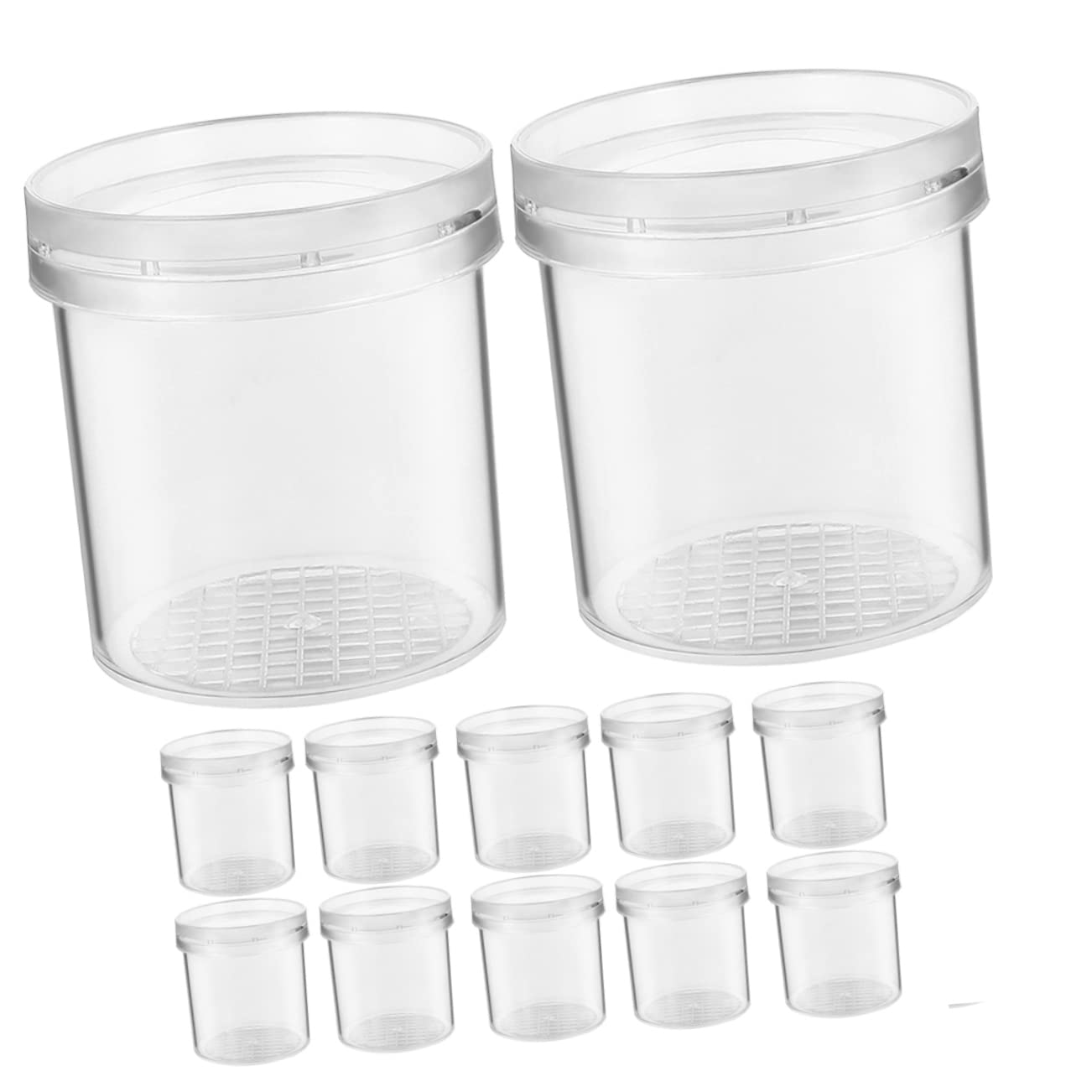 15Pcs Portable Insect Observation Cups with Magnifying Covers and Air Ventilation Household Critter Containers with Measurement for Boy Girl Science Exploration and Breeding