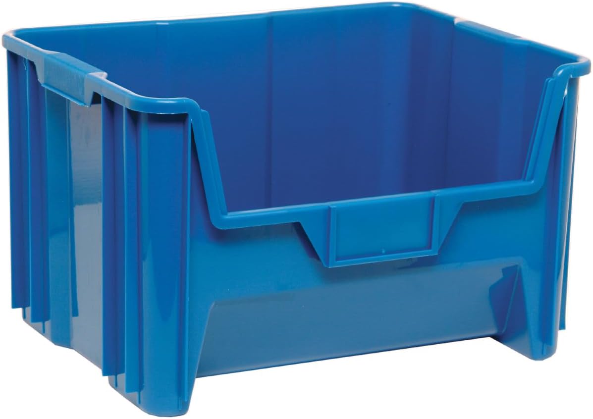 Quantum Storage Systems QGH600BL Giant Stack Container, 17.5" Length, 10-7/8" Width, 12.5" Height, Blue, Pack of 4