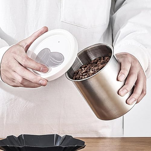 Lata de café hermética que evita la pérdida de aroma y humedad gracias al acero inoxidable de 900ml 4
