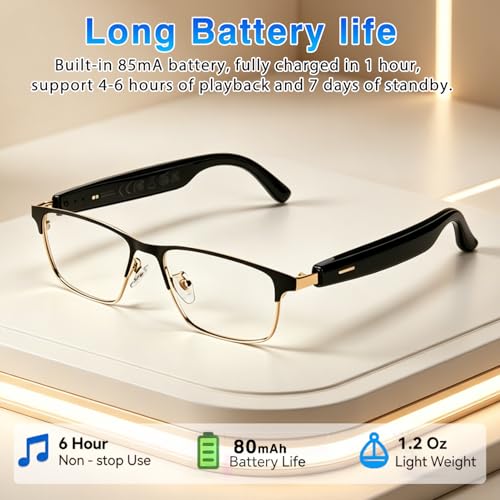 Image of Ai Translation Smart Glasses with Chat GPT & Deepspeek Bluetooth Glasses for Men Women with 154+ Language & Accents, Translation Glasses Color-Change Lens, Open Ear Lighweight Eyeware