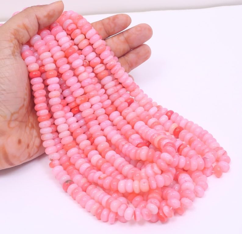 Opale rose naturelle : créez des bijoux porteurs de douceur avec ces perles lisses