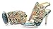 Honeystore Women's Peacock Shaped Pattern Handmade Rhinestone Sandals Blue 10 B(M) US