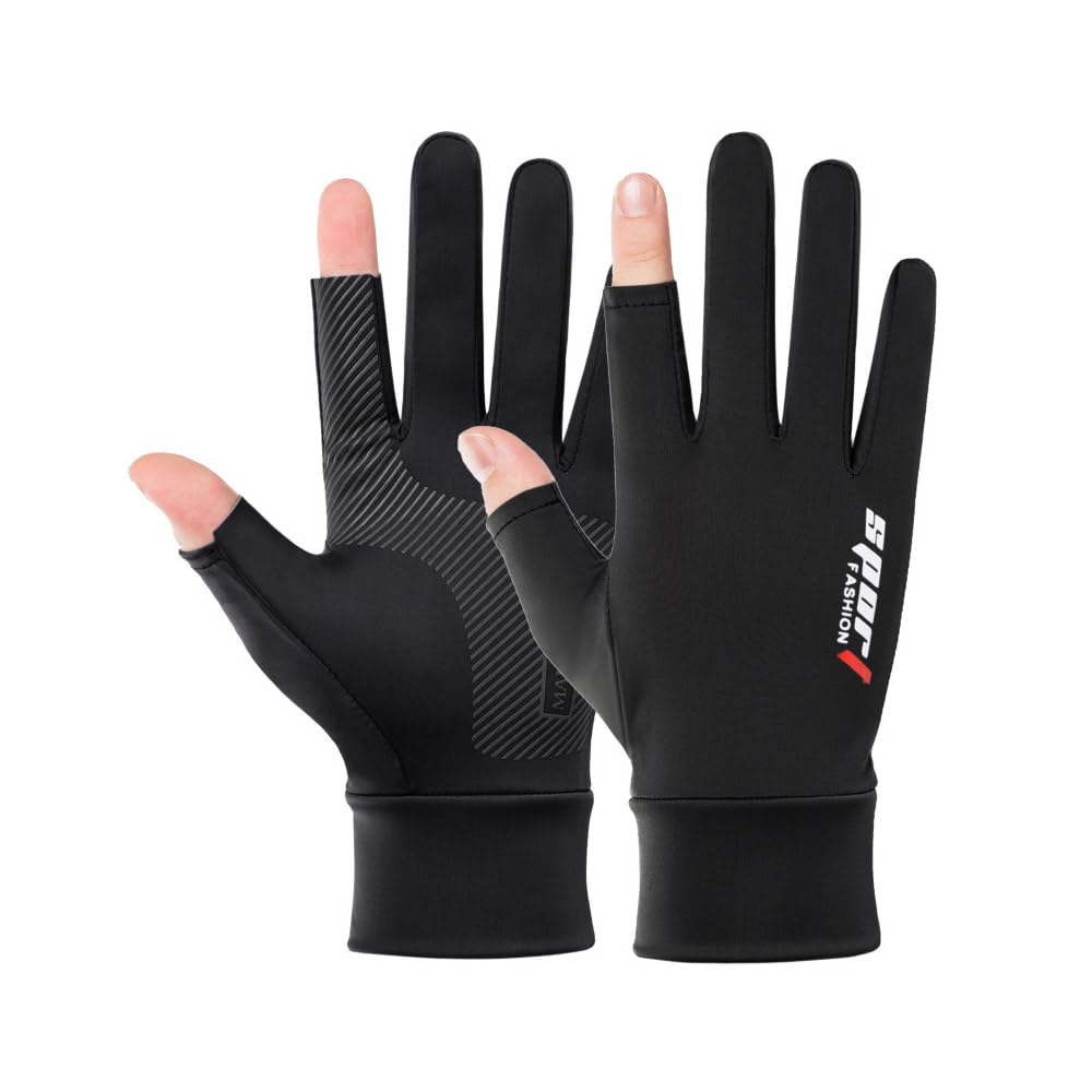 Men Women Sun Protection Gloves Half-Finger Touchscreen Sunblock Gloves for Driving Riding Hiking