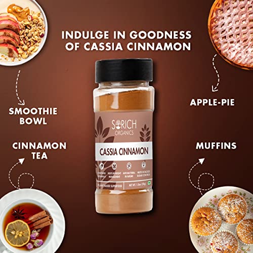 Image of Sorich Organics Cassia Cinnamon Powder 50gm | Cinnamon Powder | Dalchini Powder | Cassia Cinnamon Powder | Perfect for Baking, Cooking, Tea, Smoothies
