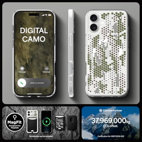 Image of Spigen Ultra Hybrid MagFit designed for iPhone 16 Plus case cover [MagSafe compatible] (2024) - Digital Camo