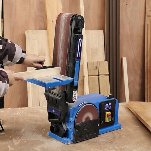 650W Electric Belt + DISC Sander 2in1 LINISHER Bench Large Table Wood Metal Sand - Image 7