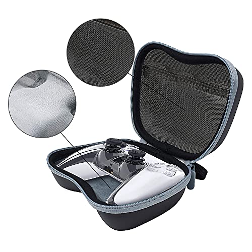 Case for PS5 Controller Accessories Bundle，6 in 1Accessories Kit for PS5 Controller with Carrying Travel Hard Case, Transparent Protective Cover Case, Thumb Grip Caps - Thumbnail 2