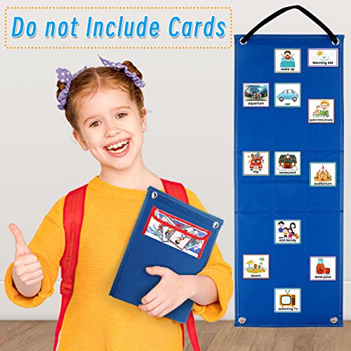 Kalender Kinder, Filzplatten Visueller Stundenplan mit 70 Stück Deutsch Routine Karten und Klettpunkte, Autismus Kinderkalender, Vision Board Karten, Tagesablauf Kinder Bildkarten für Zuhause, Schule