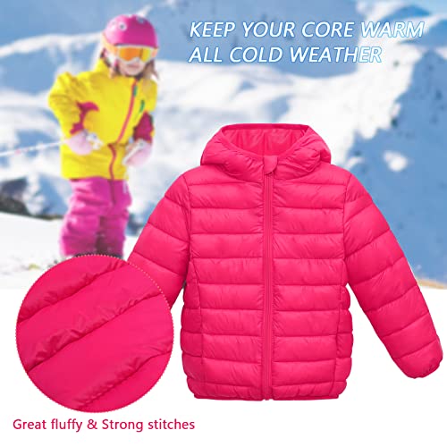 Image of Happy Cherry Kids Lightweight Puffer Jacket Packable Bubble Coat Down Cotton Coats Zip Up Hooded Outwear