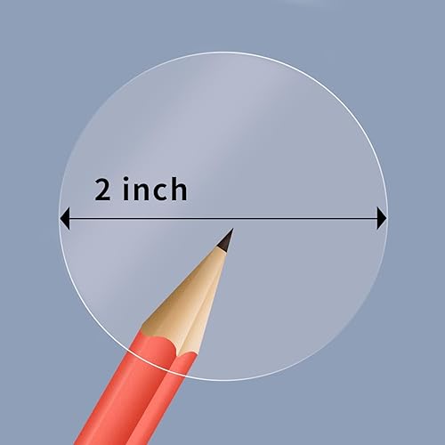Calcomanías de sello transparentes redondas de 2 pulgadas, sello de oblea de correo transparente para paquete (1 bolsa, 288 unidades)