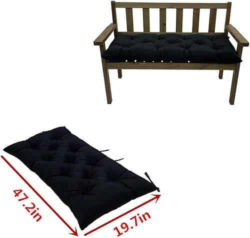 Miniatura 2 de SEAHOME Cojín de banco para interiores y exteriores, cojín de asiento impermeable para silla de exterior, cubículo, para tumbona, muebles de jardín,