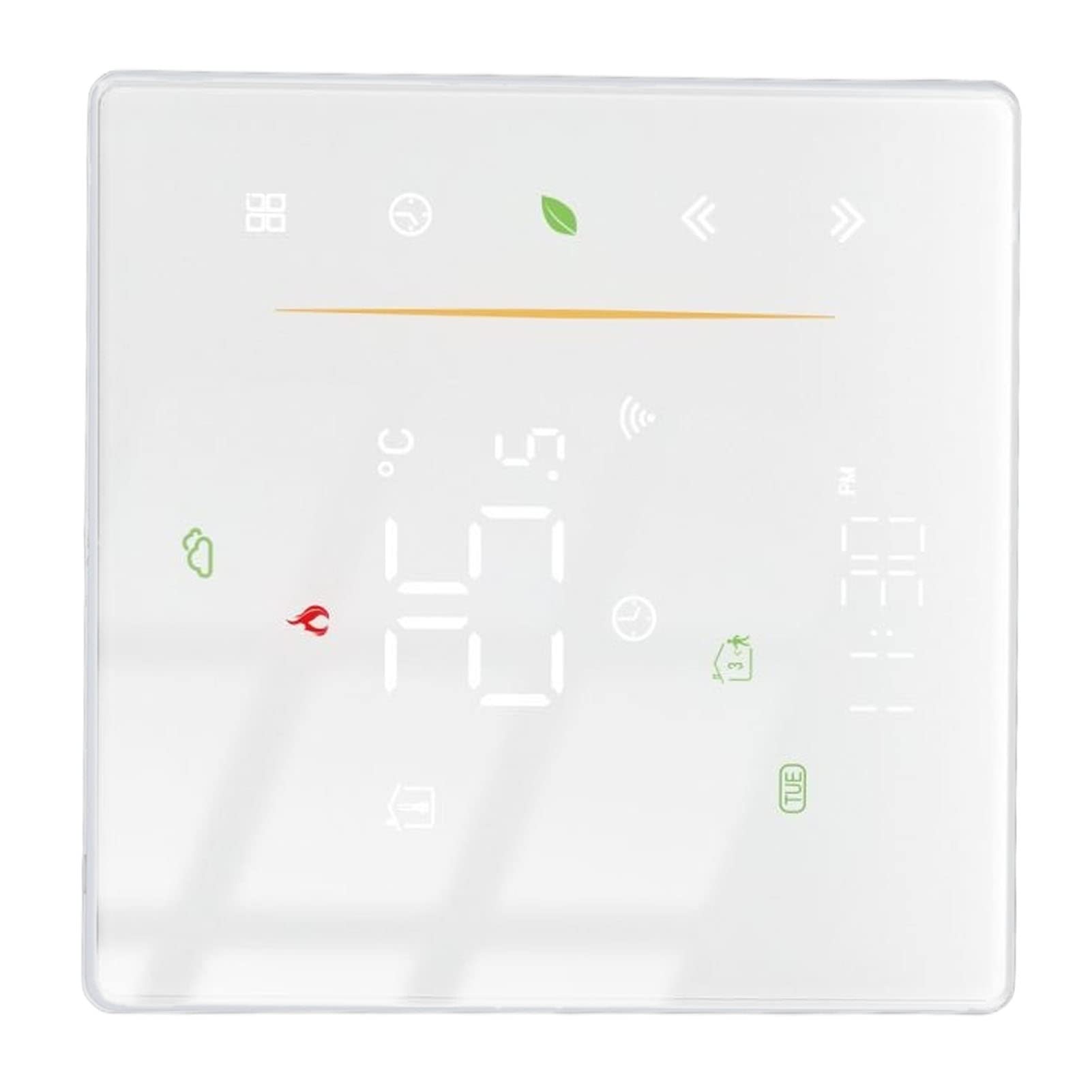Fafeicy Termostato da Pavimento per Uso Domestico Regolatore di Temperatura Ambiente Programmabile WiFi Display LCD Touch Screen Digitale Impostazione da 41 a 95F per Soggiorno Camera da Letto di Casa