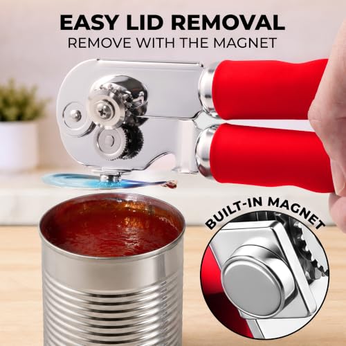 Image of Zulay Kitchen Stainless Steel Swing Open Manual Can Opener Comfortable Grip