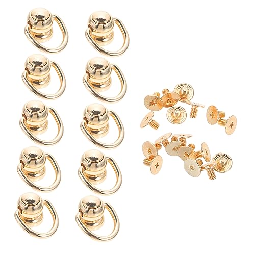 KALLORY 10 Piezas hebilla de cadena de equipaje bolsas junquillo llavero universal extensor llevar correa para bolso correa de bolso Hebilla de bolso cierres para bolso aleación Golden
