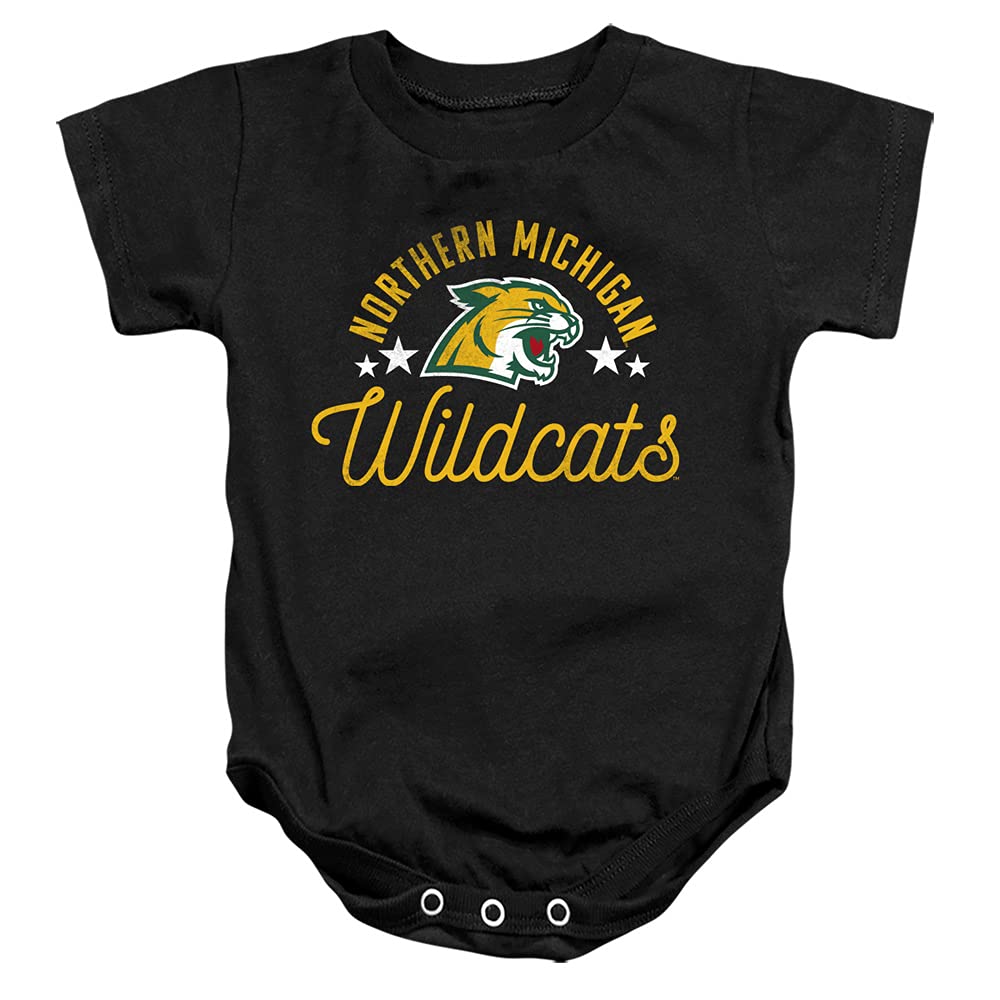 Northern Michigan University Official Wildcats Unisex Infant Snap Suit for Baby,Black, 12 Months
