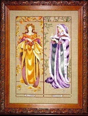 Maidens of the Seasons II Mirabilia Cross Stitch Pattern